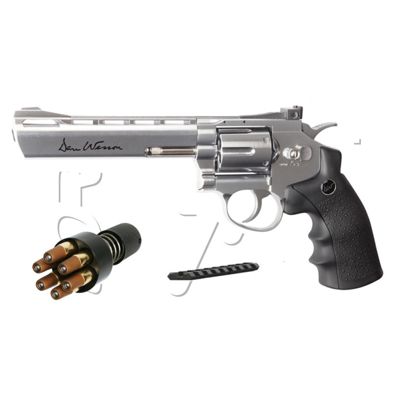 Revolver 4.5mm (Billes) DAN WESSON 6" SILVER CO2 ASG