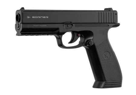 Pistolet 4.5mm (Billes) BORNER 17 CO2 TYPE GLOCK CULASSE FIXE BLACK