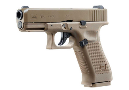 Pistolet 4.5mm (Billes) GLOCK 19X CO2 BLOWBACK 18BBs 3J COYOTE TAN UMAREX