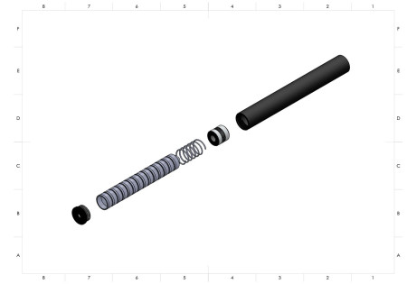 Silencieux N°5 22LR 40MM FILETAGE 1/2-20TPI BLACK SAPL