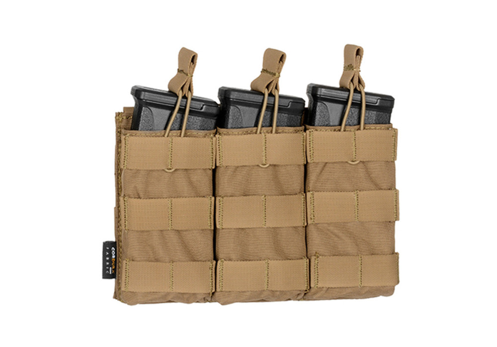 Porte 3 CHARGEURS TYPE M4/M16 SYSTEME MOLLE TAN