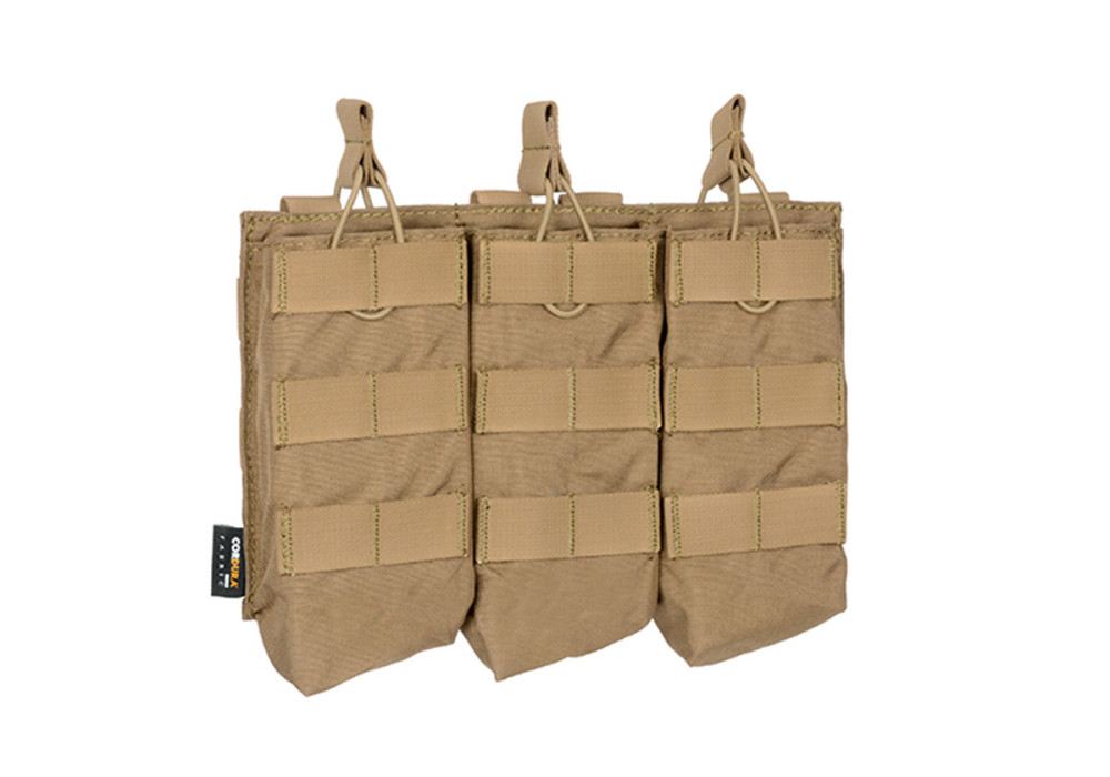 Porte 3 CHARGEURS TYPE AK47/AKM SYSTEME MOLLE TAN