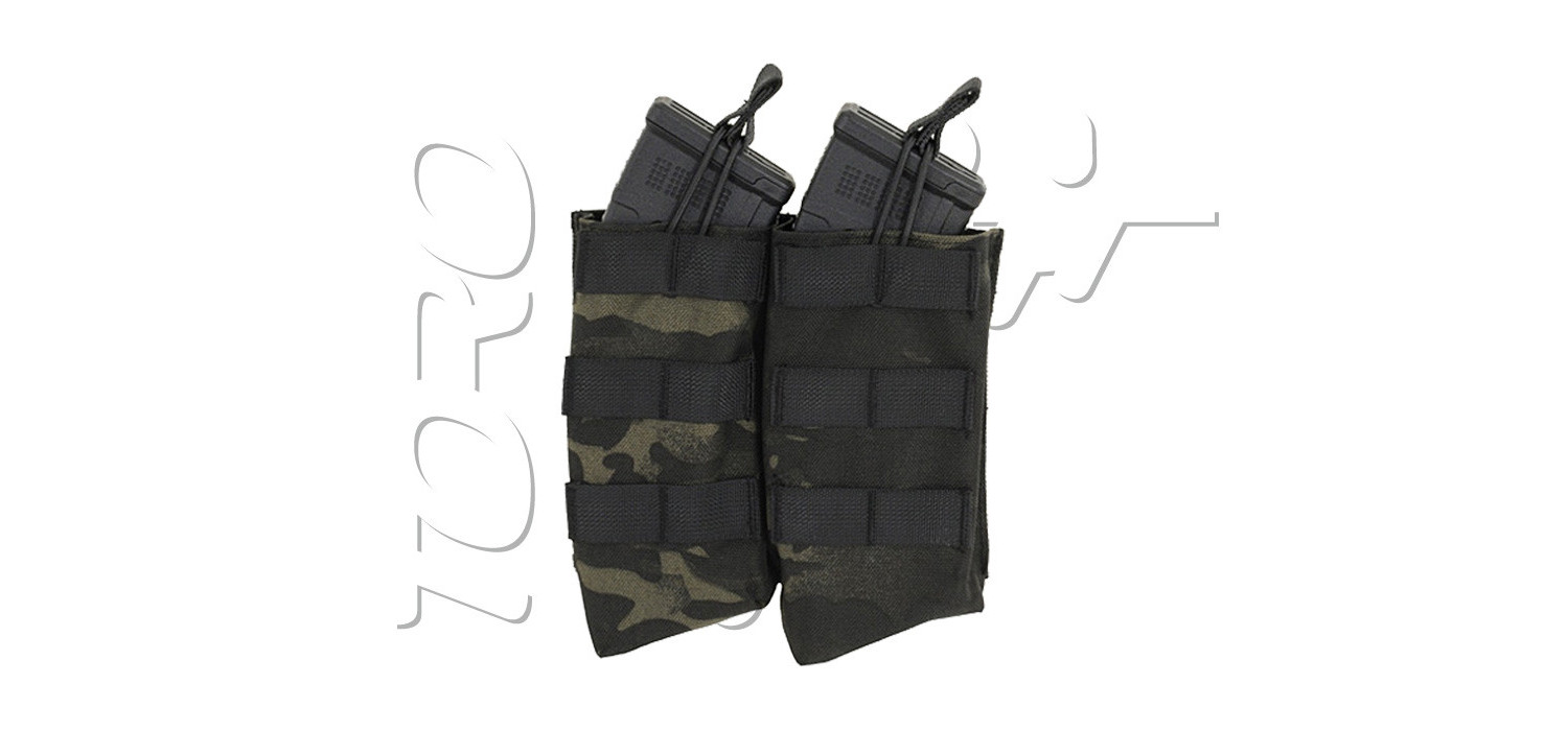 Porte 2 CHARGEURS TYPE AK47/AKM SYSTEME MOLLE MULTICAM BLACK