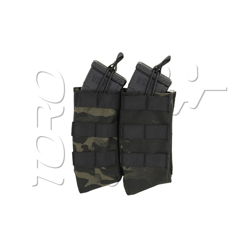 Porte 2 CHARGEURS TYPE AK47/AKM SYSTEME MOLLE MULTICAM BLACK