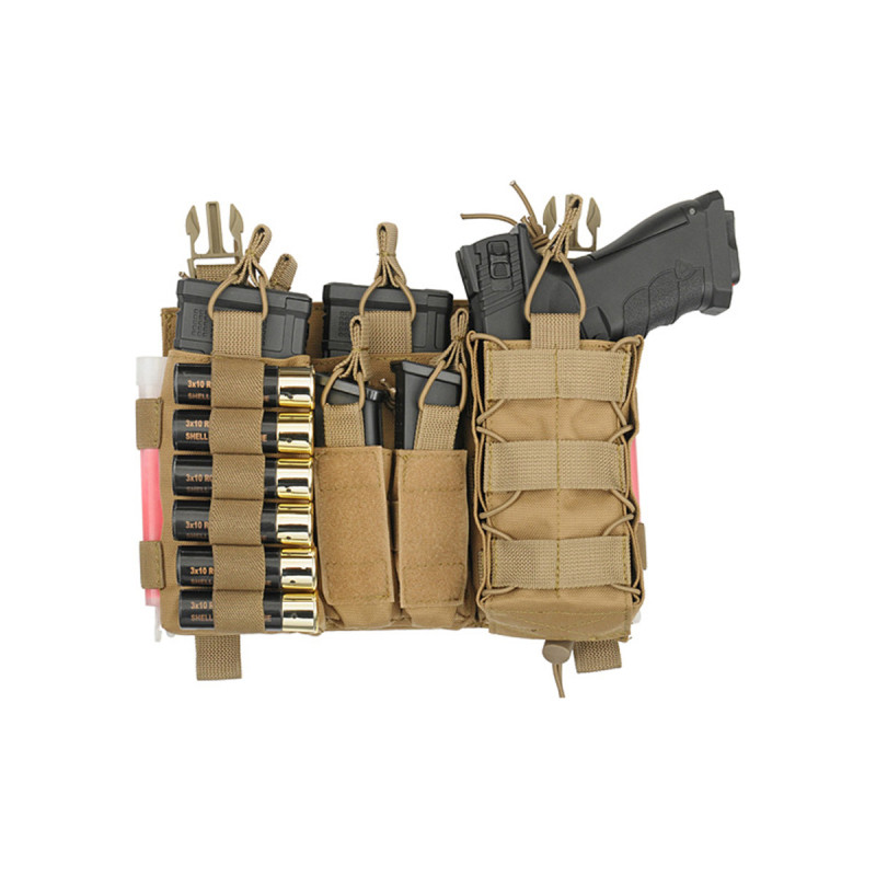 Porte CHARGEURS MULTI MISSION SYSTEME BOUCLE ET VELCRO TAN