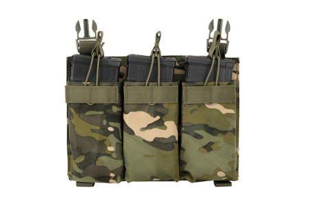 Porte 3 CHARGEURS INDEPENDANT TYPE M4/M16 SYSTEME BOUCLE ET VELCRO CAMO MT