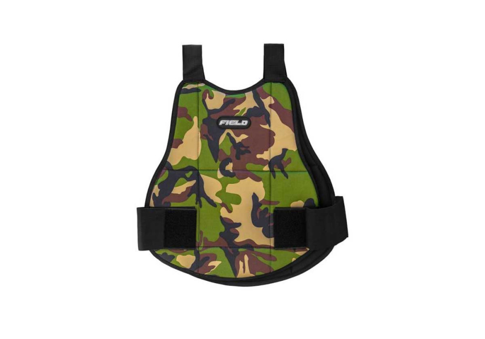 Protection POITRINE REVERSIBLE BLACK / WOODLAND CAMO FIELD