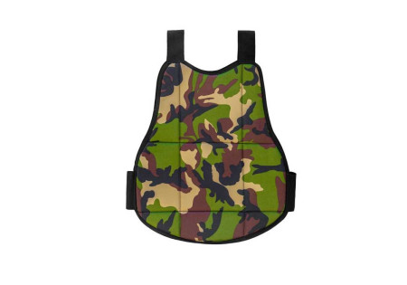 Protection POITRINE REVERSIBLE BLACK / WOODLAND CAMO FIELD