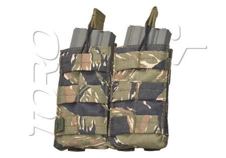 Porte 2 chargeurs COTE A COTE M4/M16 V-TAC TIGER STRIPE SYSTEME MOLLE VALKEN