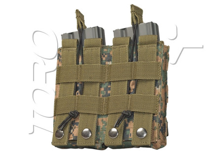 Porte 2 chargeurs COTE A COTE M4/M16 V-TAC TIGER STRIPE SYSTEME MOLLE VALKEN