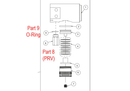 Valve de PRESSION PRV + O-RING M17 VALKEN BY MILSIG