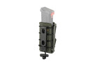 Porte 1 CHARGEUR SEMI RIGIDES CAOUTCHOUC PISTOLET 9MM SYSTEME MOLLE OLIVE