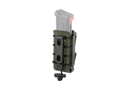 Porte 1 CHARGEUR SEMI RIGIDES CAOUTCHOUC PISTOLET 9MM SYSTEME MOLLE OLIVE