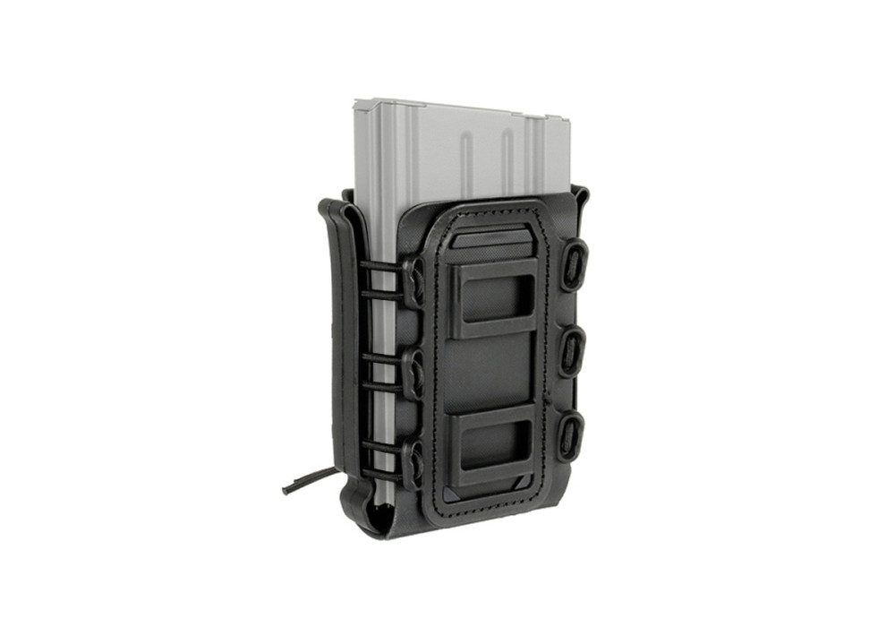 Porte 1 CHARGEUR SEMI RIGIDES CAOUTCHOUC TYPE 7.62 (AK/HK/M14) SYSTEME MOLLE BLACK