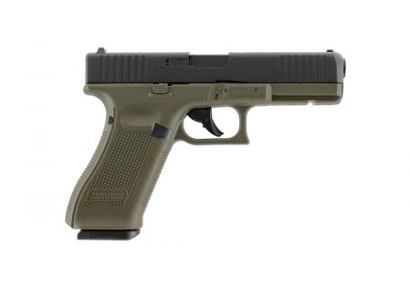 Pistolet 4.5mm (Billes) GLOCK 17 GEN5 CO2 BLOWBACK 3J OLIVE BATTLEFIELD GREEN UMAREX