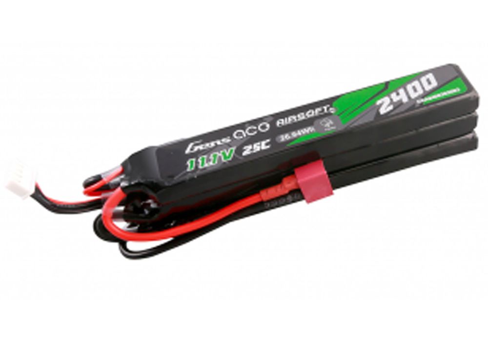 Batterie LIPO 11.1V 2400 mAh 25C 125x20x31mm 3 STICK T-DEAN 2S1P GENS ACE