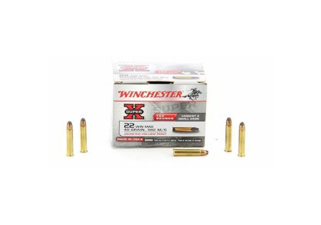 Cartouches 22LR MAGNUM 22WM WIN MAG WINCHESTER SUPER X JACKETED 40G POINTE CREUSE X150 - Catégorie C