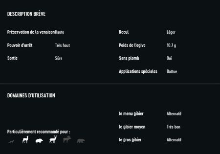 Cartouches CALIBRE 308 WIN DRIVEN HUNT 165gr (10.7g) RWS X20 - Catégorie C