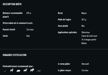 Cartouches CALIBRE 308 WIN SPEED TIP PRO SHORT RIFLE 165gr (10.7g) RWS X20 - Catégorie C