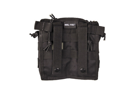 Porte 2x2 CHARGEURS UNIVERSEL M4/M16/AK47 OPEN TOP SYSTEME MOLLE MILTEC BLACK