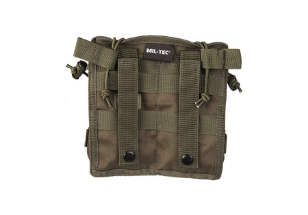 Porte 2x2 CHARGEURS UNIVERSEL M4/M16/AK47 OPEN TOP SYSTEME MOLLE MILTEC OLIVE