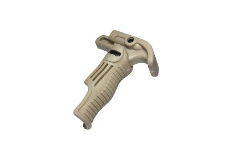 Poignée tactique VERTICALE PLIABLE MINI FIXATION RAIL 21mm PICATINNY S&T TAN