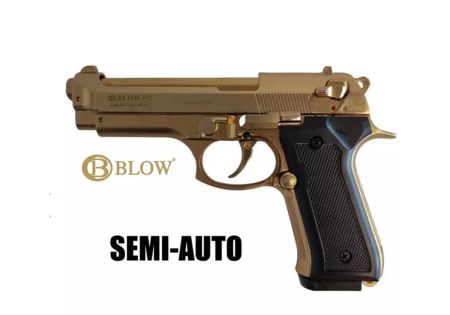 Pistolet Alarme 9mm PAK F92 SEMI AUTO GOLD 18 COUPS BLOW