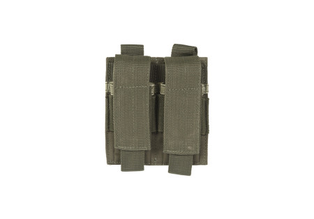 Porte 2 CHARGEURS PISTOLET UNIVERSEL SYSTEME MOLLE MILTEC OLIVE