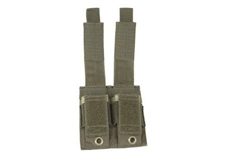 Porte 2 CHARGEURS PISTOLET UNIVERSEL SYSTEME MOLLE MILTEC OLIVE