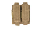 Porte 2 CHARGEURS PISTOLET UNIVERSEL SYSTEME MOLLE MILTEC TAN