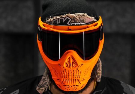 Masque HK ARMY SKULL HSTL NEON ORANGE ECRAN THERMAL SMOKE