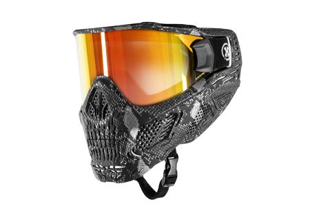 Masque HK ARMY SKULL HSTL SNAKE GREY ECRAN THERMAL HD FIRE RED