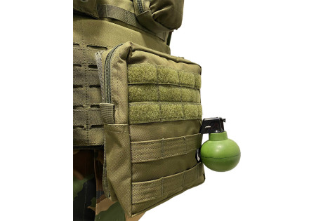 Poche TACTIQUE LARGE 19x23 cm SYSTEME MOLLE MILTEC OLIVE