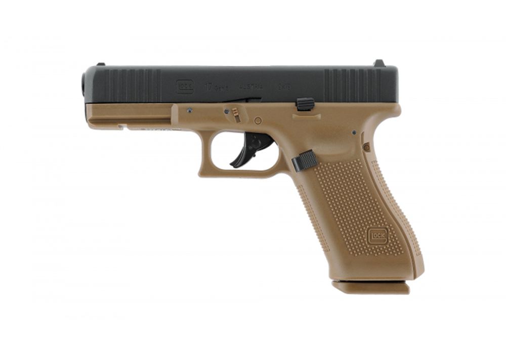 Pistolet 6mm GLOCK 17 GEN5 CO2 BLOWBACK 14 BBs 2J COYOTE TAN UMAREX