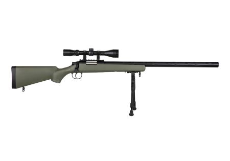 Fusil SNIPER SA-S12 EDGE TYPE VSR10 SPRING + LUNETTE + BIPIED OLIVE SPECNA ARMS