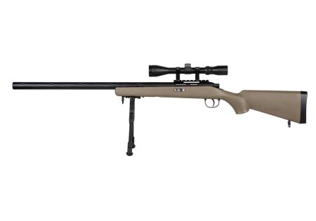 Fusil SNIPER SA-S12 EDGE TYPE VSR10 SPRING + LUNETTE + BIPIED TAN SPECNA ARMS