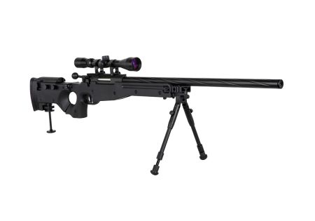 Fusil SNIPER SA-S14 EDGE TYPE L96 AW308 CROSSE PLIABLE SPRING + LUNETTE + BIPIED BLACK SPECNA ARMS