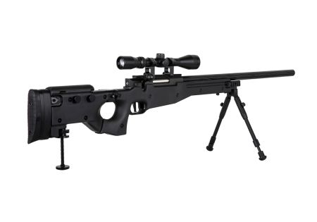 Fusil SNIPER SA-S14 EDGE TYPE L96 AW308 CROSSE PLIABLE SPRING + LUNETTE + BIPIED BLACK SPECNA ARMS