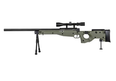 Fusil SNIPER SA-S14 EDGE TYPE L96 AW308 CROSSE PLIABLE SPRING + LUNETTE + BIPIED OLIVE SPECNA ARMS