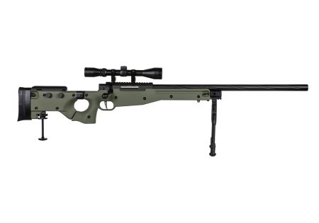 Fusil SNIPER SA-S14 EDGE TYPE L96 AW308 CROSSE PLIABLE SPRING + LUNETTE + BIPIED OLIVE SPECNA ARMS