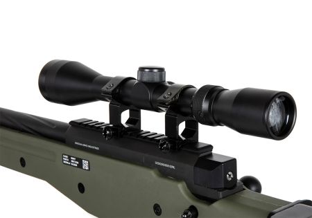 Fusil SNIPER SA-S14 EDGE TYPE L96 AW308 CROSSE PLIABLE SPRING + LUNETTE + BIPIED OLIVE SPECNA ARMS