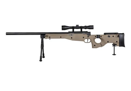 Fusil SNIPER SA-S14 EDGE TYPE L96 AW308 CROSSE PLIABLE SPRING + LUNETTE + BIPIED TAN SPECNA ARMS