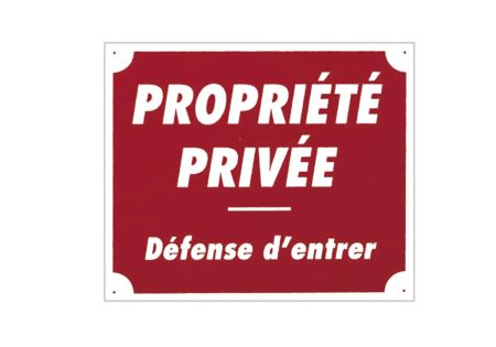 Panneau PROPRIETE PRIVEE DEFENSE D'ENTRER