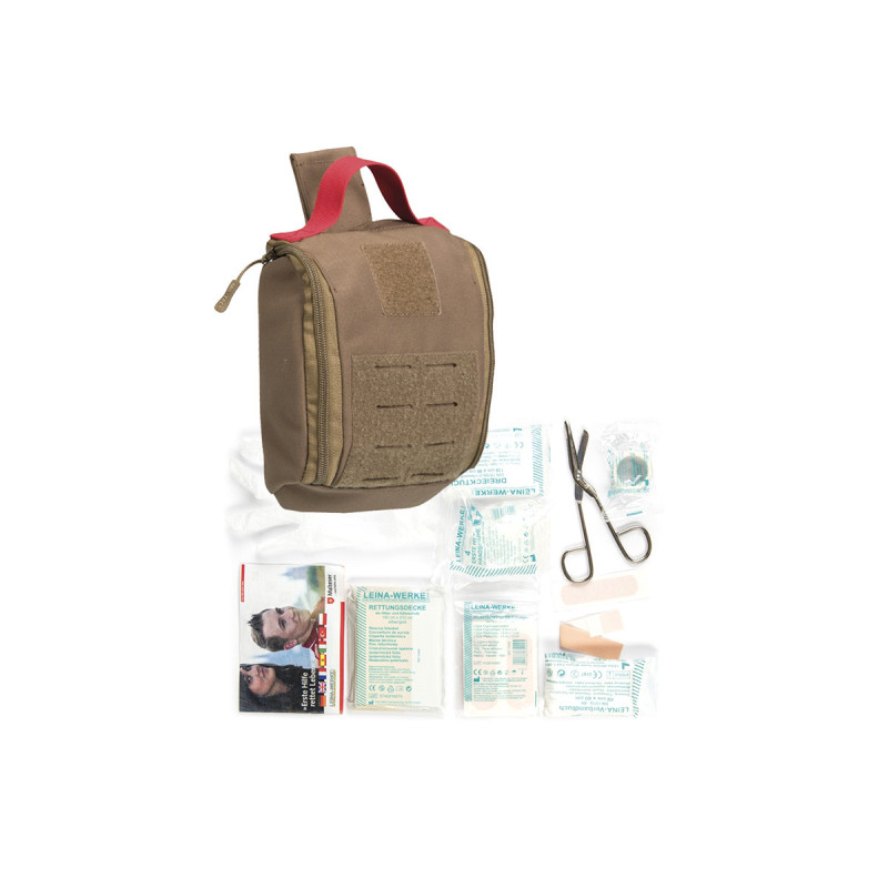 Poche TROUSSE DE SECOURS IFAK 25 PIECES 16x7x21,5cm SYSTEME MOLLE MILTEC TAN