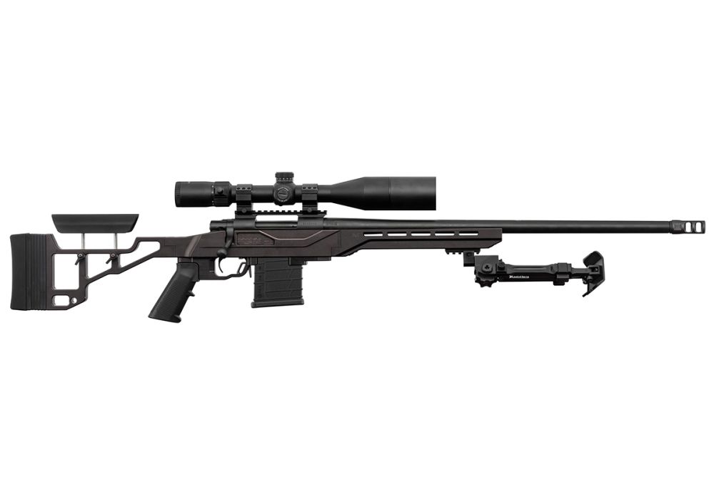 Pack Carabine .308 WIN TLD HOWA CHASSIS TSP-X BLACK + LUNETTE NIKKO STIRLING MILDOT 6-24x50 + BIPIED- Catégorie C