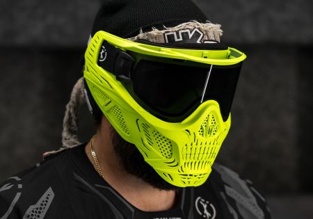 Masque HK ARMY SKULL HSTL NEON YELLOW ECRAN THERMAL SMOKE