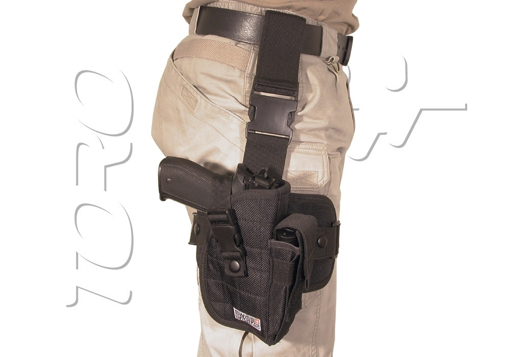 Holster de CUISSE DROIT AVEC PORTE CHARGEUR SWISS ARMS