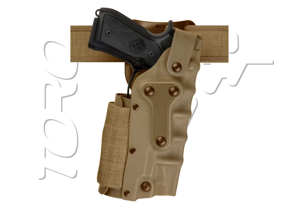 Holster de CUISSE TYPE SAFARILAND 3280 + CEINTURE UNIVERSEL TAN