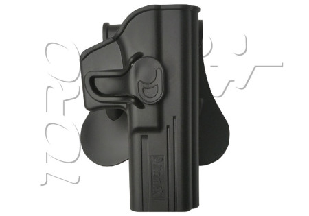 Holster RIGIDE CEINTURE ROTATIF DROITIER GLOCK 17 AMOMAX G2