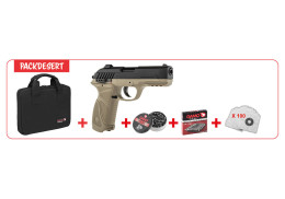 Pack Pistolet 4.5mm (Plomb) PT85 BLOWBACK CO2 DESERT + HOUSSE DE PROTECTION + PLOMBS + GAZ + CIBLES